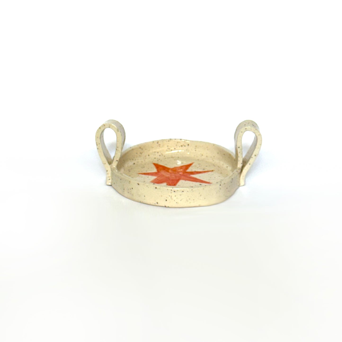 Small Handled Dish with Starburst Detail