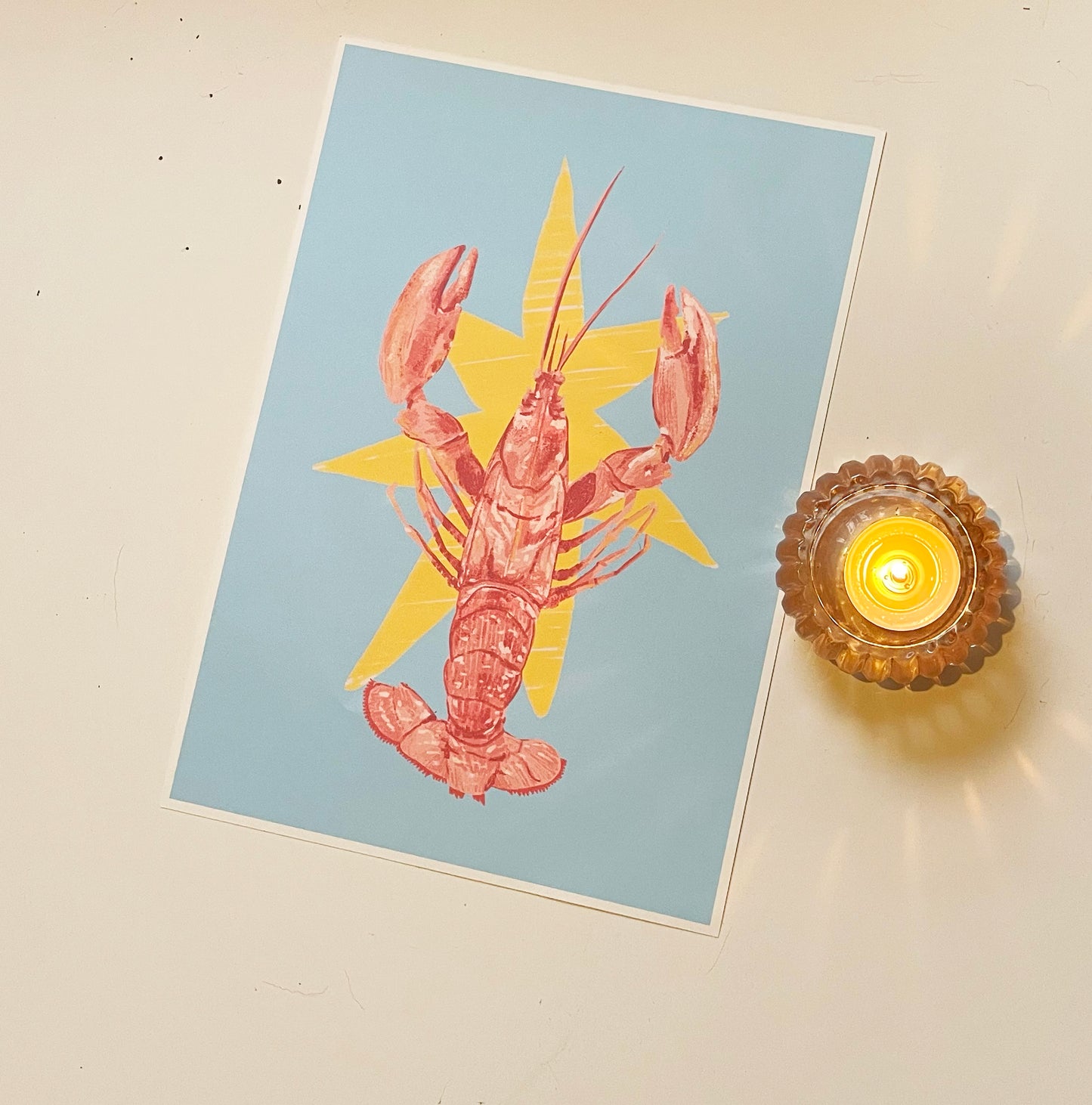 Starburst Lobster Art Print