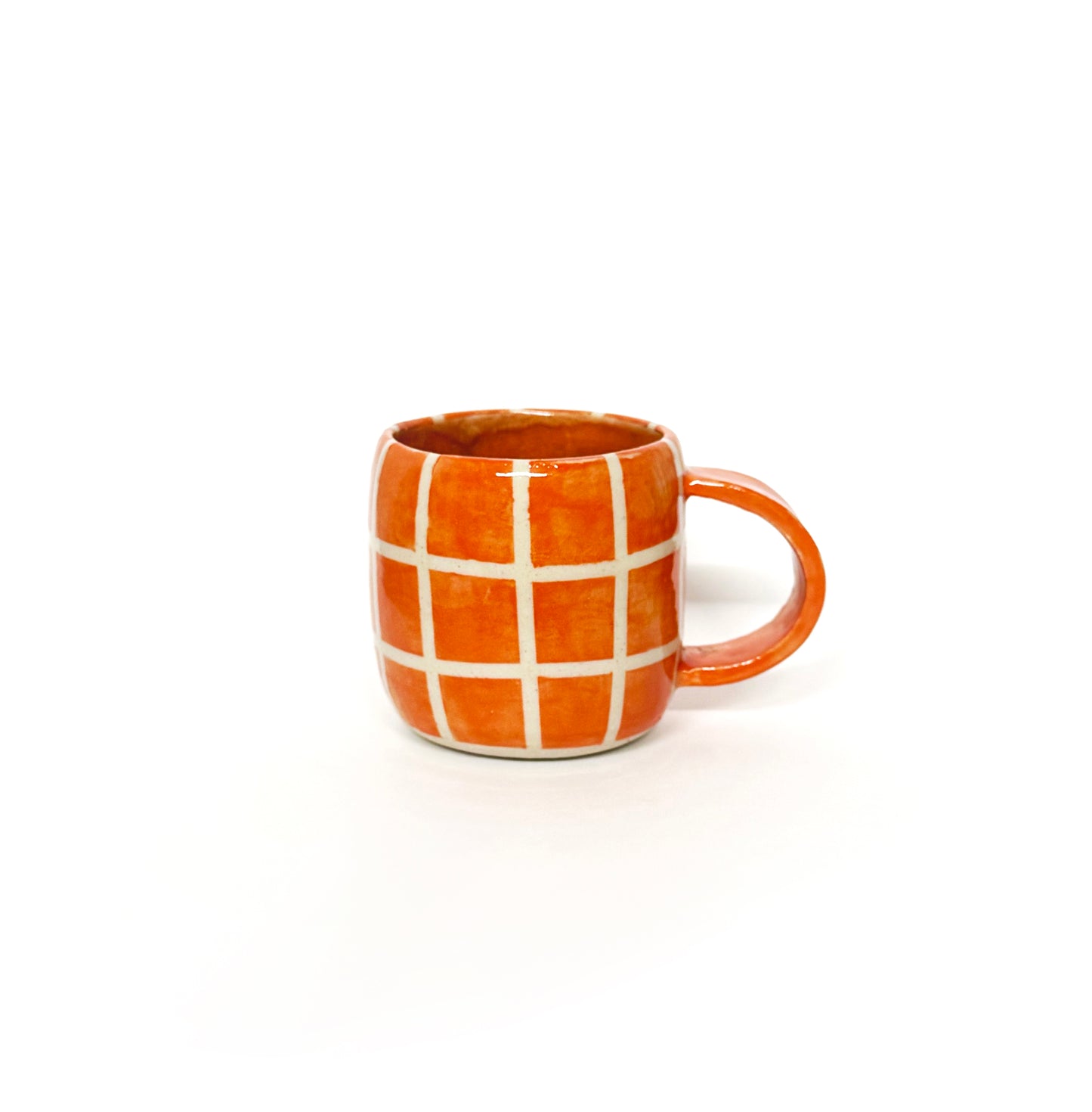 Orange Grid Mug