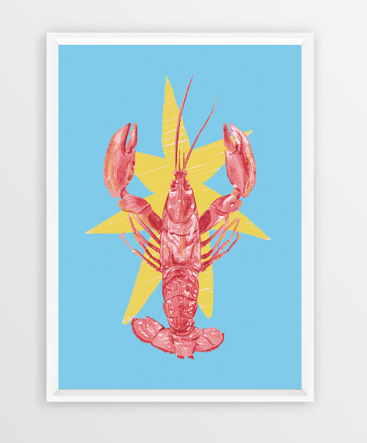 Starburst Lobster Art Print