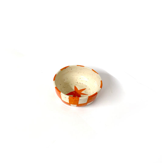Small Checkered Starburst Dish